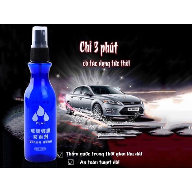 Bình xịt NaNo chống thấm cho ô tô PEAC