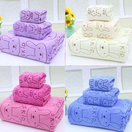 SET 3 KHĂN TẮM KIBA KHỔ 1M4 (HÀNG CAO CẤP)