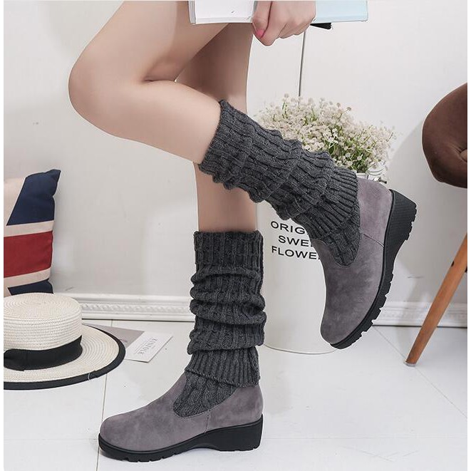 Giày boot nữ cao gót cổ cao qua gối thời trang mùa đông | BigBuy360 - bigbuy360.vn