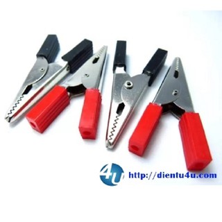 Cặp Đầu Kẹp Cá Sấu 5CM Đỏ + Đen