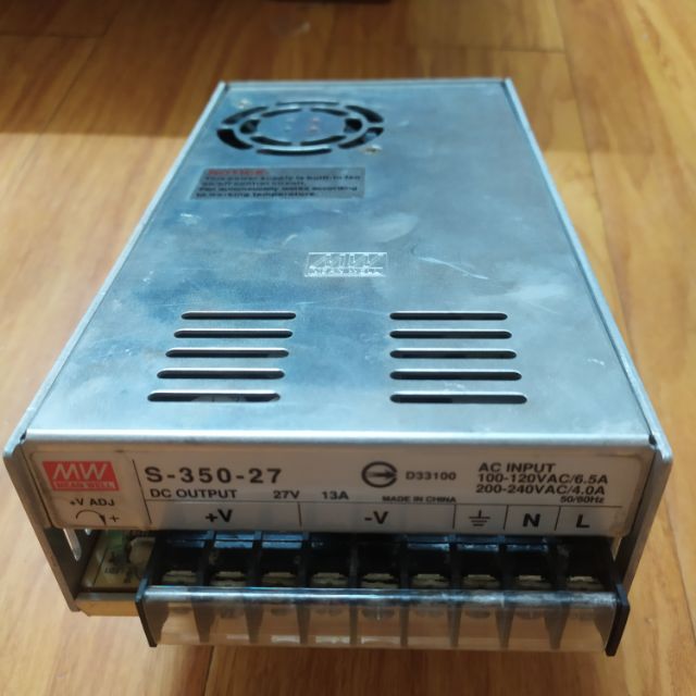 Nguồn Meanwell 24V -15A ; 27V-13A Chỉnh từ 24V-32V  350W ( hàng cũ tháo máy )