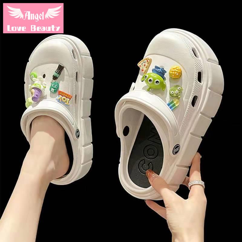 [Hàng Mới Bán Chạy]~Giày Sandal Đế Dày Đục Lỗ Kiểu Hoạt Hình Buzz Lightyear Dễ Thương Dễ Phối Đồ Đi Biển Cho Nữ