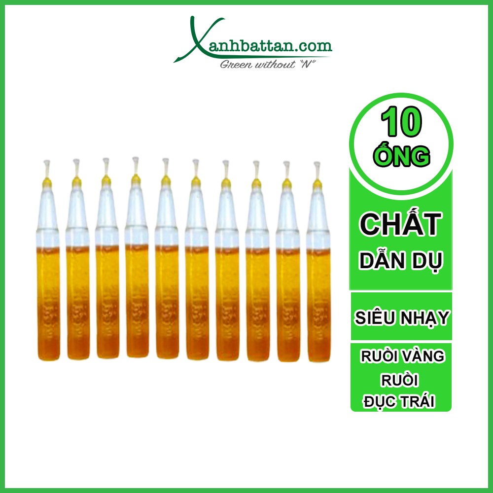 Set 10 Ống Chất Dẫn Dụ Ruồi Vàng Và Ruồi Đục Trái Trên Cây Có Múi, Rau Ăn Quả Ống 2 ml