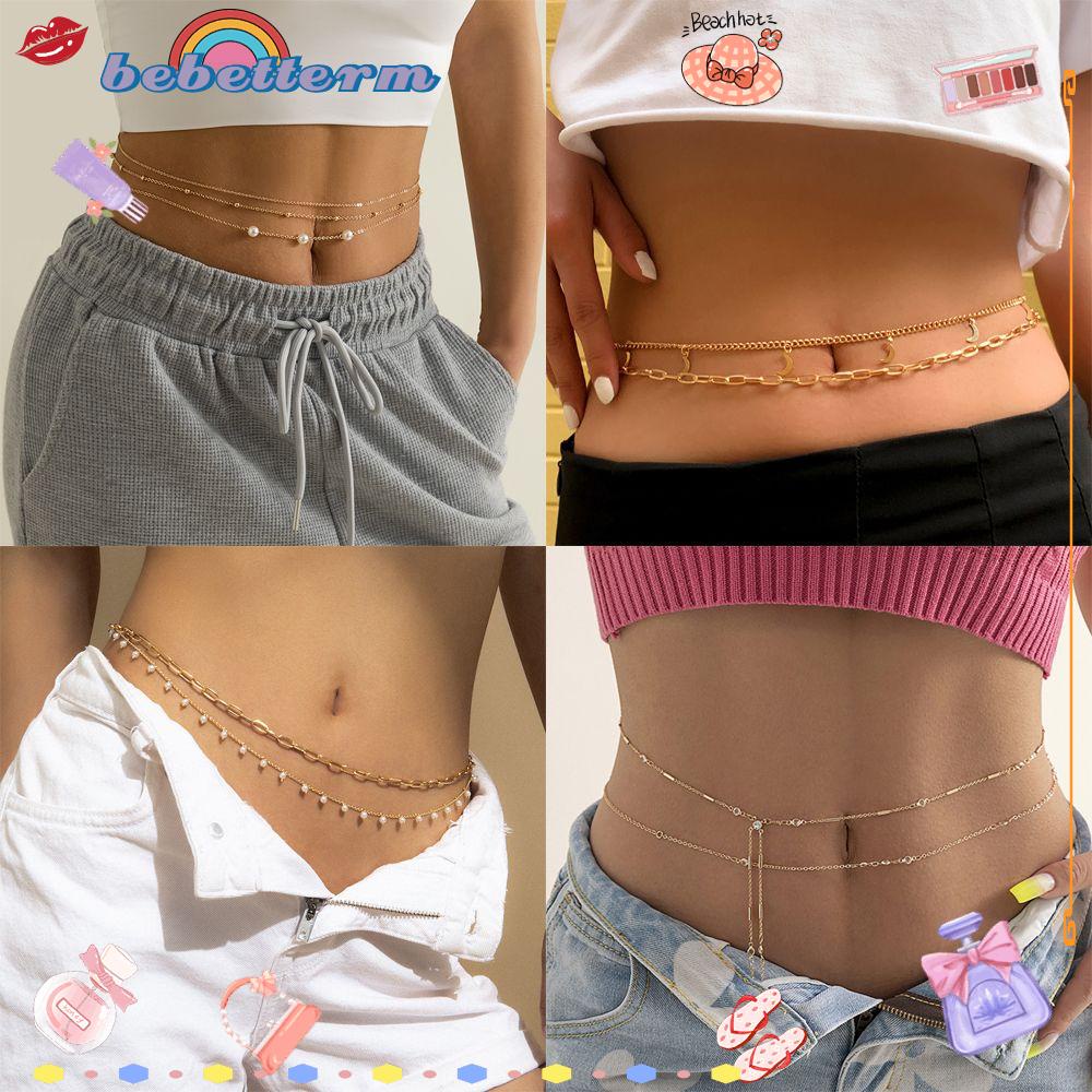 Dây Xích Đeo Thắt Lưng Nhiều Lớp Đính Hạt Phong Cách Boho Thời Trang Mùa Hè Gợi Cảm|Trang Sức Cơ Thể Bikini Nhiều Màu Sắc Cho Nữ