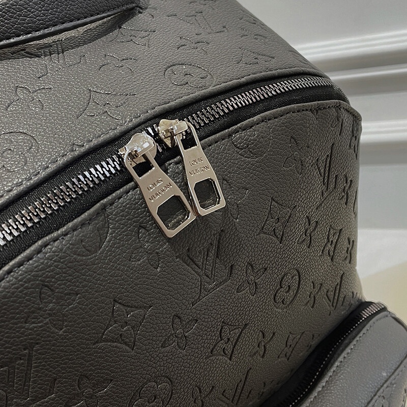 LV Balo dập nổi màu đen / xám / khaki sức chứa lớn sành điệu cho nam và nữ