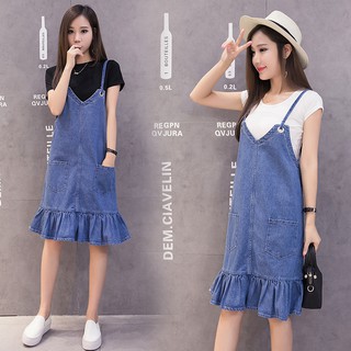 Đầm Bầu - Sét Yếm Jean Đuôi Cá + Áo