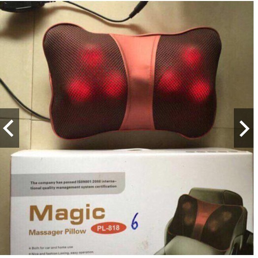 [GIẢM GIÁ SỐC] Gối Massage Hồng Ngoại 6 Bi Magic Pillow PL-818 thế hệ mới