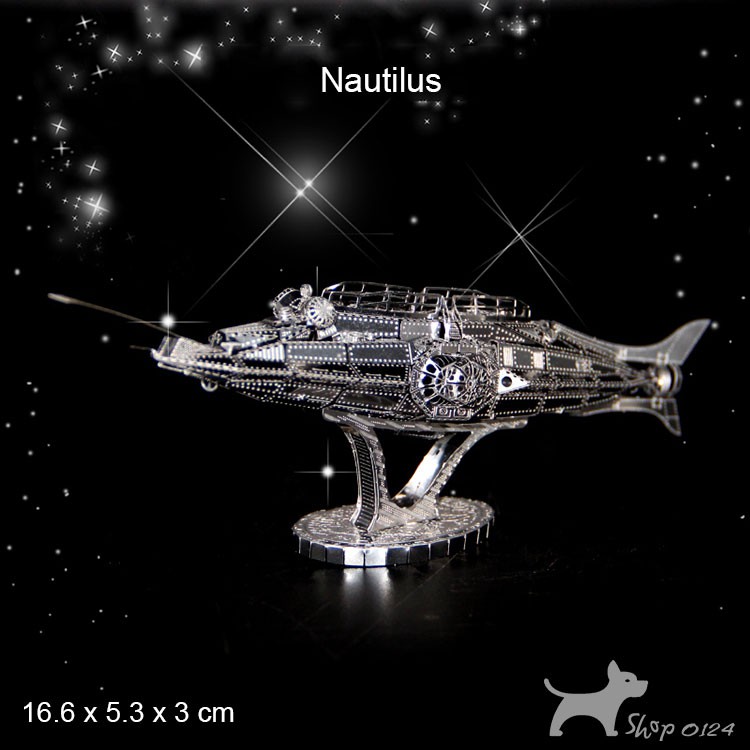 Đồ chơi lắp ghép mô hình 3D bằng thép tàu ngầm Nautilus