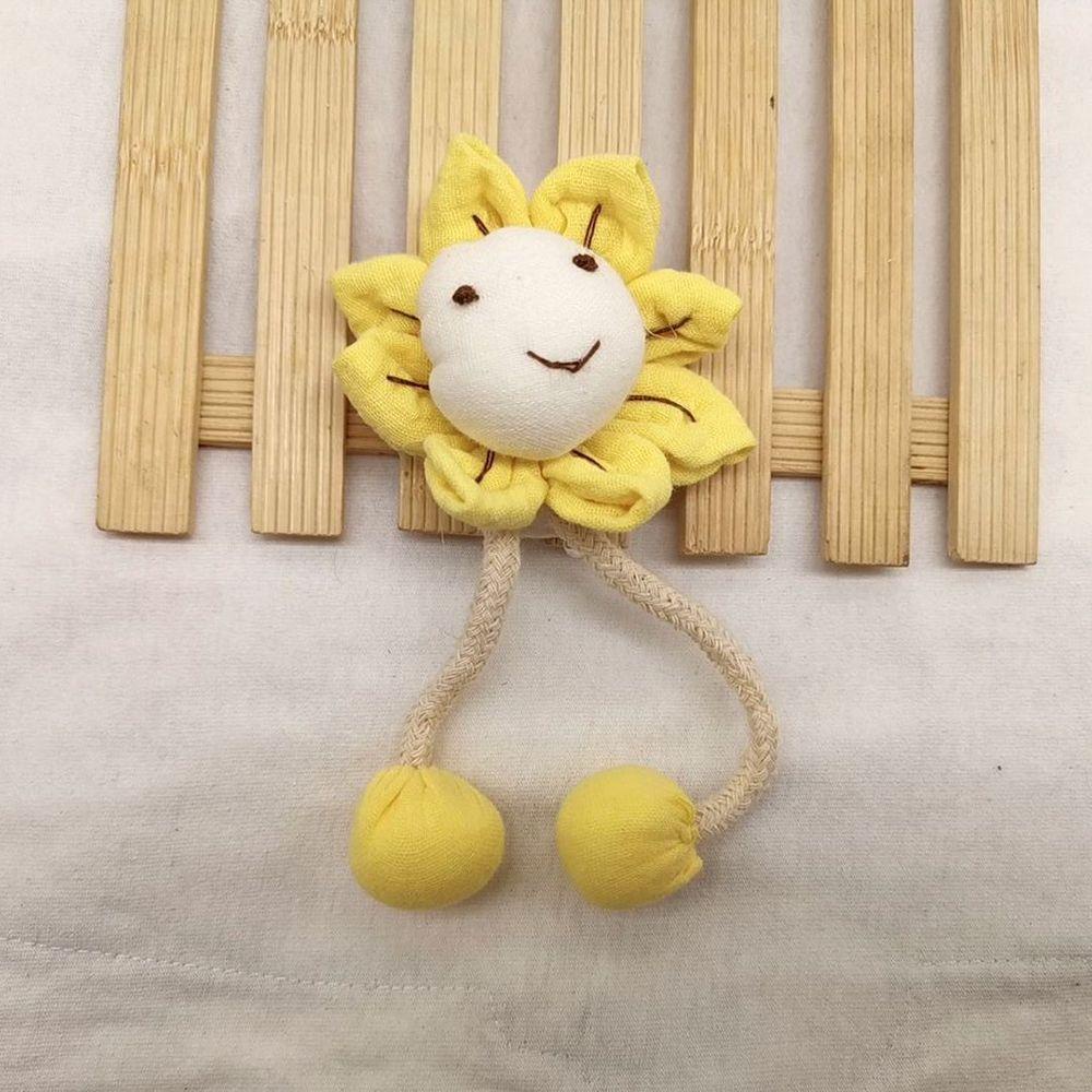 Aaron1 Phụ Kiện Móc Điện Thoại Hình Hoa Hướng Dương Mặt Cười Bằng Vải