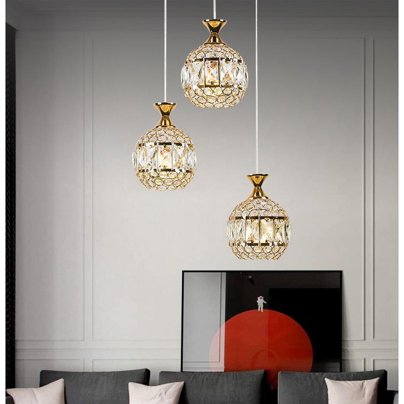 Bộ đèn thả MONSKY HALE pha lê sang trọng - kèm bóng LED chuyên dụng