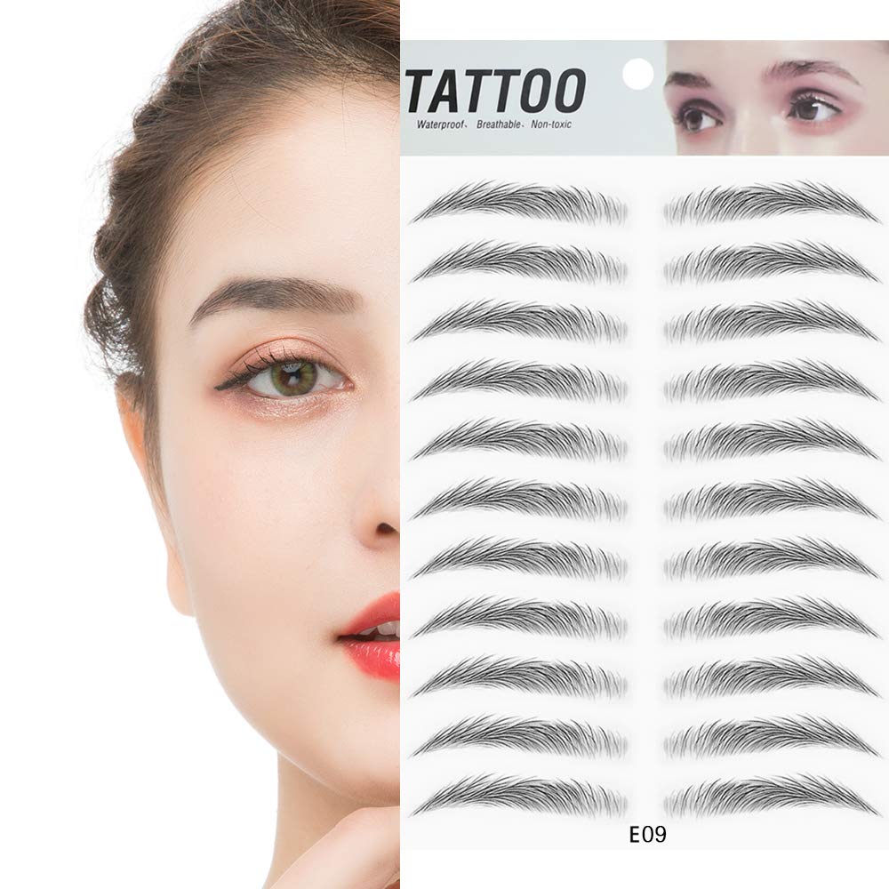 Miếng Dán Giả Xăm Lông Mày / Lông Mày 4D Tự Nhiên Kháng Nước Lâu Trôi