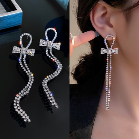 Bông Tai Dáng Dài Bằng Bạc 925 Phối Tua Rua Phong Cách Hàn Quốc Thời Trang Cho Nữ