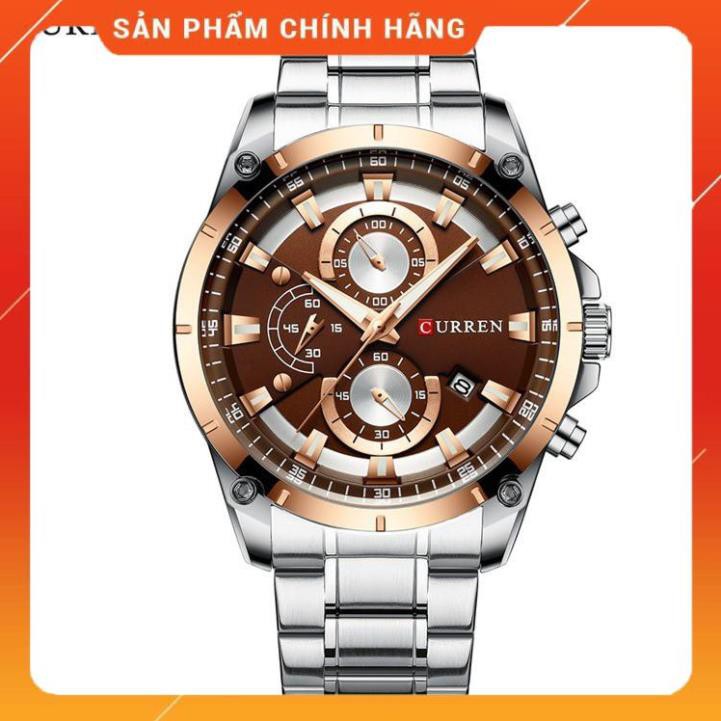 Đồng Hồ Nam Curren Chính Hãng 47mm CR006 8360 Dây Thép Không Gỉ Cao Cấp Chạy Full 6 Kim Chống Nước Nhìn Được vào Ban Đêm