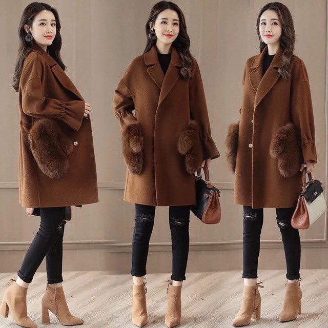 Áo dạ túi lông cao cấp
