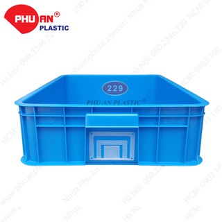 Thùng nhựa HS007 Nhựa Phú An - Kt 610 x 420 x 150 mm (giao màu ngẫu nhiên)