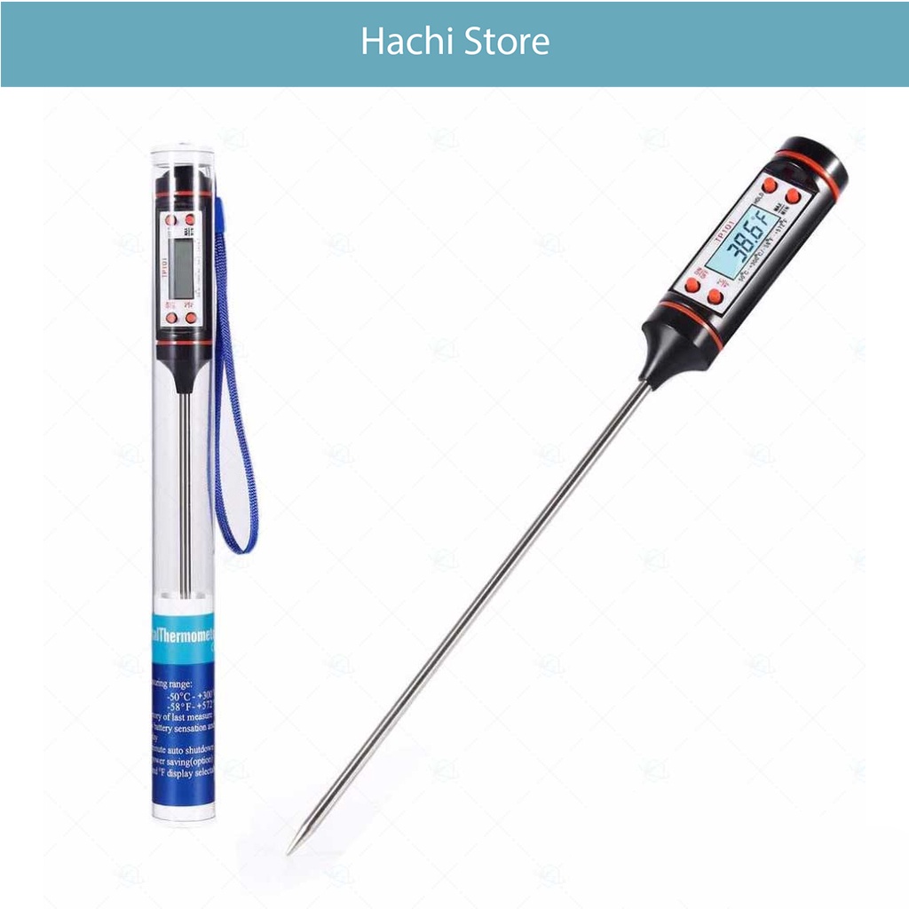 Nhiệt kế pha sữa cho trẻ em - màn LCD kèm sẵn pin trong máy đo được từ -50 đến 300 độ C