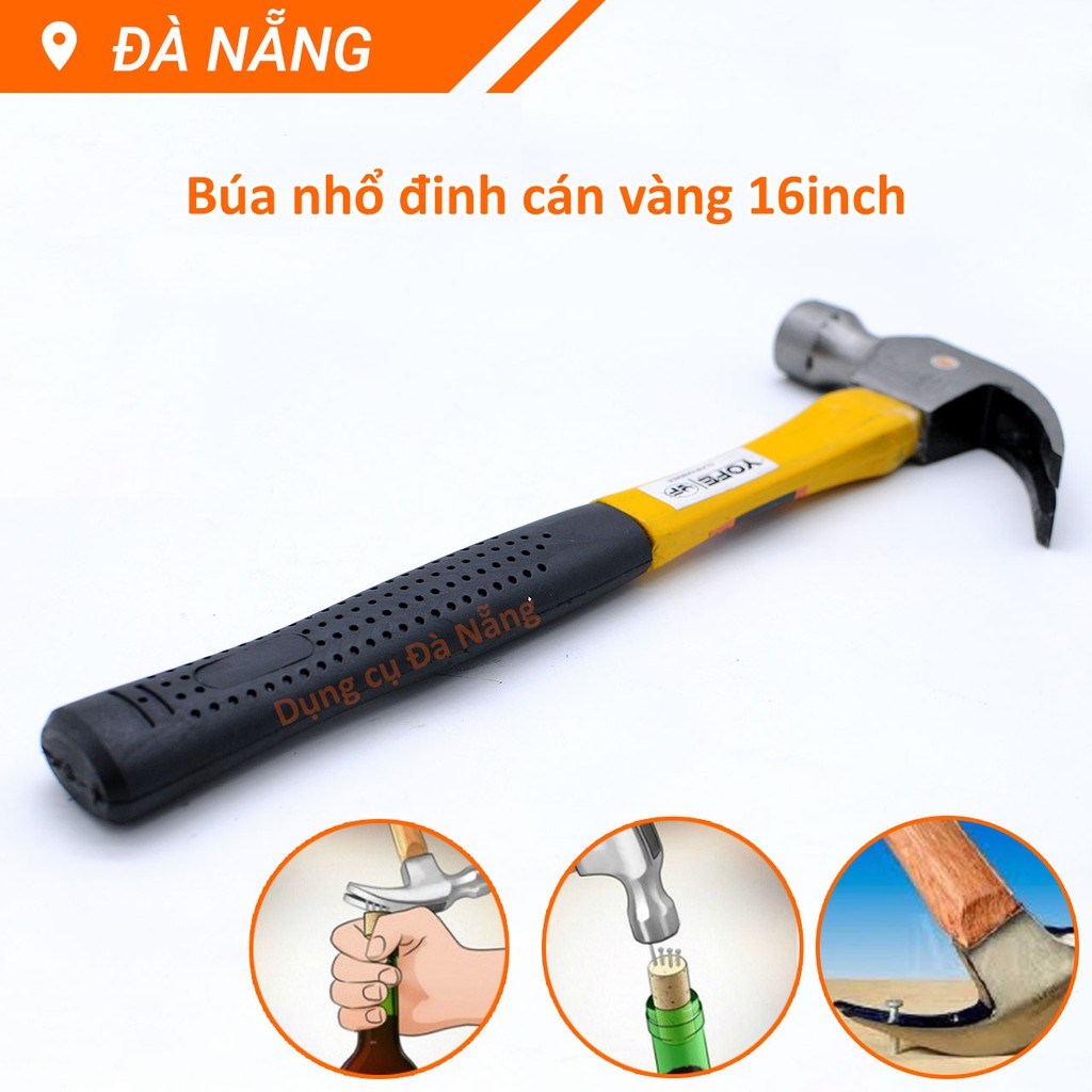 Búa nhổ đinh cán vàng 16inch