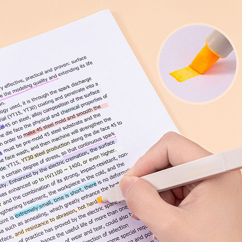 Bút dạ quang hai đầu đa năng trang trí diy