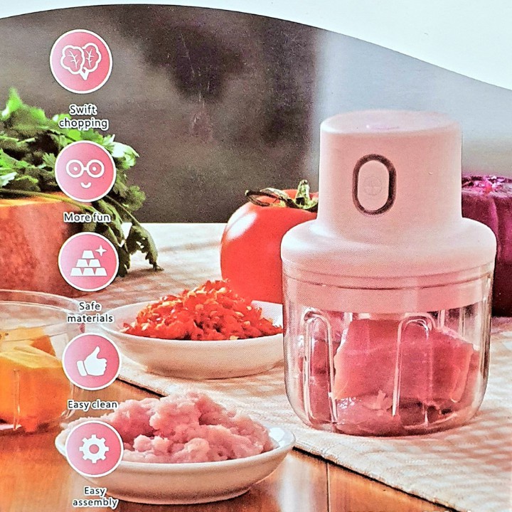 Máy Xay Mini Sạc Pin Đa Năng - Máy Xay Tỏi Ớt Cầm Tay