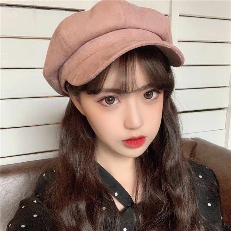 Nón beret Da Lộn Thời Trang Cho Nữ