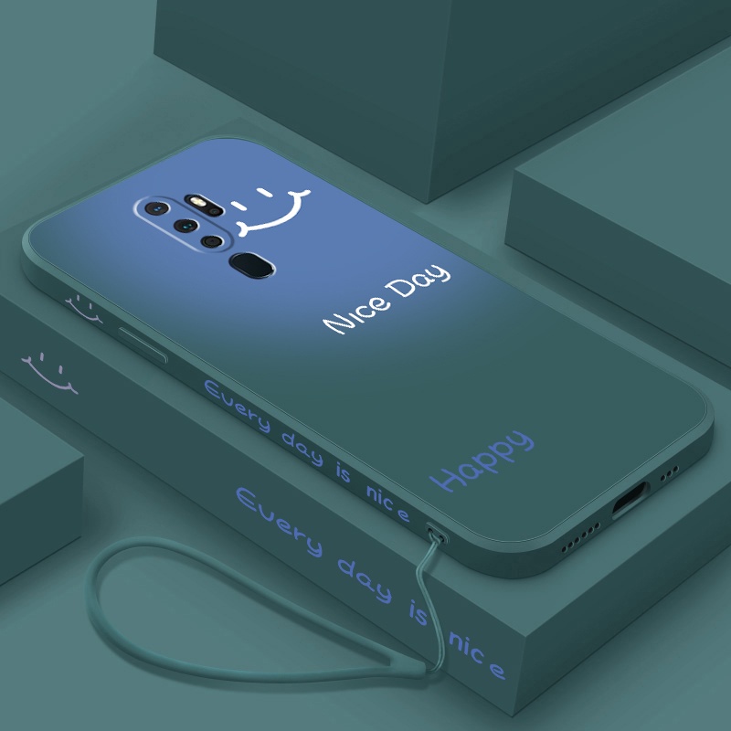 Ốp Điện Thoại Silicon Mềm Siêu Mỏng Màu Tương Phản Hình Mặt Cười Chống Sốc Cho OPPO A9 2020 A5 2020 F11 PRO F11