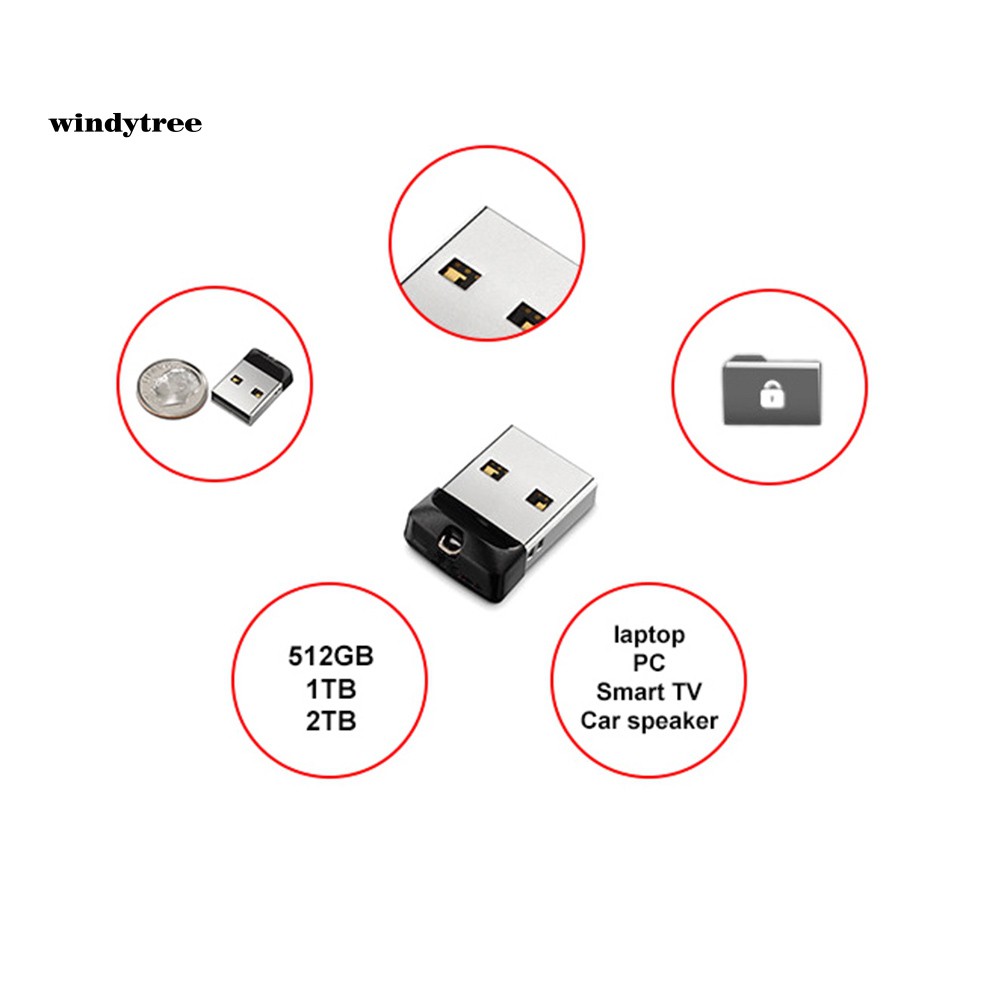 【WDTE】512GB 1TB 2TB Mini High Speed USB 3.0 Flash Drive U Disk Memory Thumb Stick