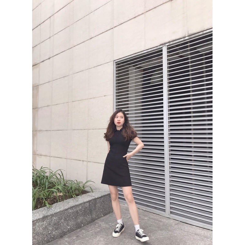 Đầm thun gân POLO NECK DRESS | BigBuy360 - bigbuy360.vn