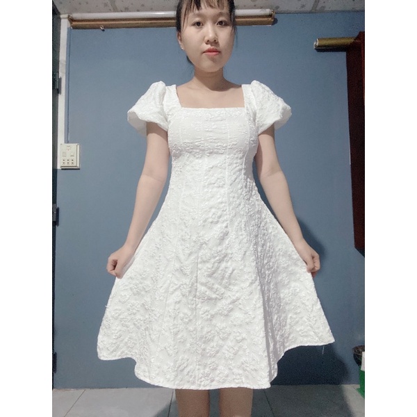 đầm gấm xoè 8 mảnh