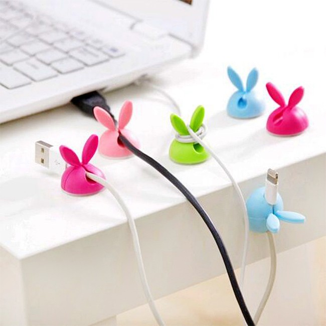Nút giữ dây điện hình tai thỏ chống xoắn rối, cáp sạc, máy in | BigBuy360 - bigbuy360.vn