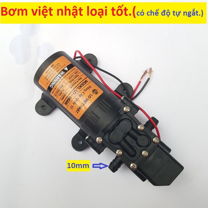 Máy bơm tăng áp mini 12v, BƠM PHUN SƯƠNG 12V - máy bơm phun sương 12v