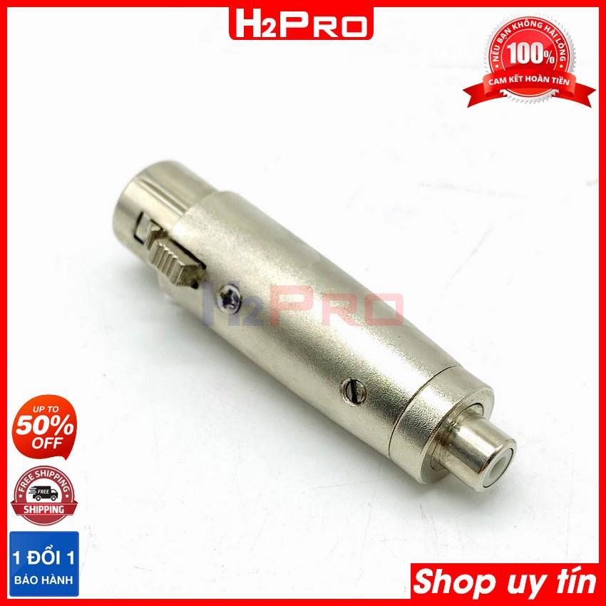 1 Jack Canon Đực Ra Av, 1 Giắc Canon Cái Ra Av Hoa Sen Cao Cấp, Chống Nhiễu, Truyền Tín Hiệu Tốt -H2Pro Tech