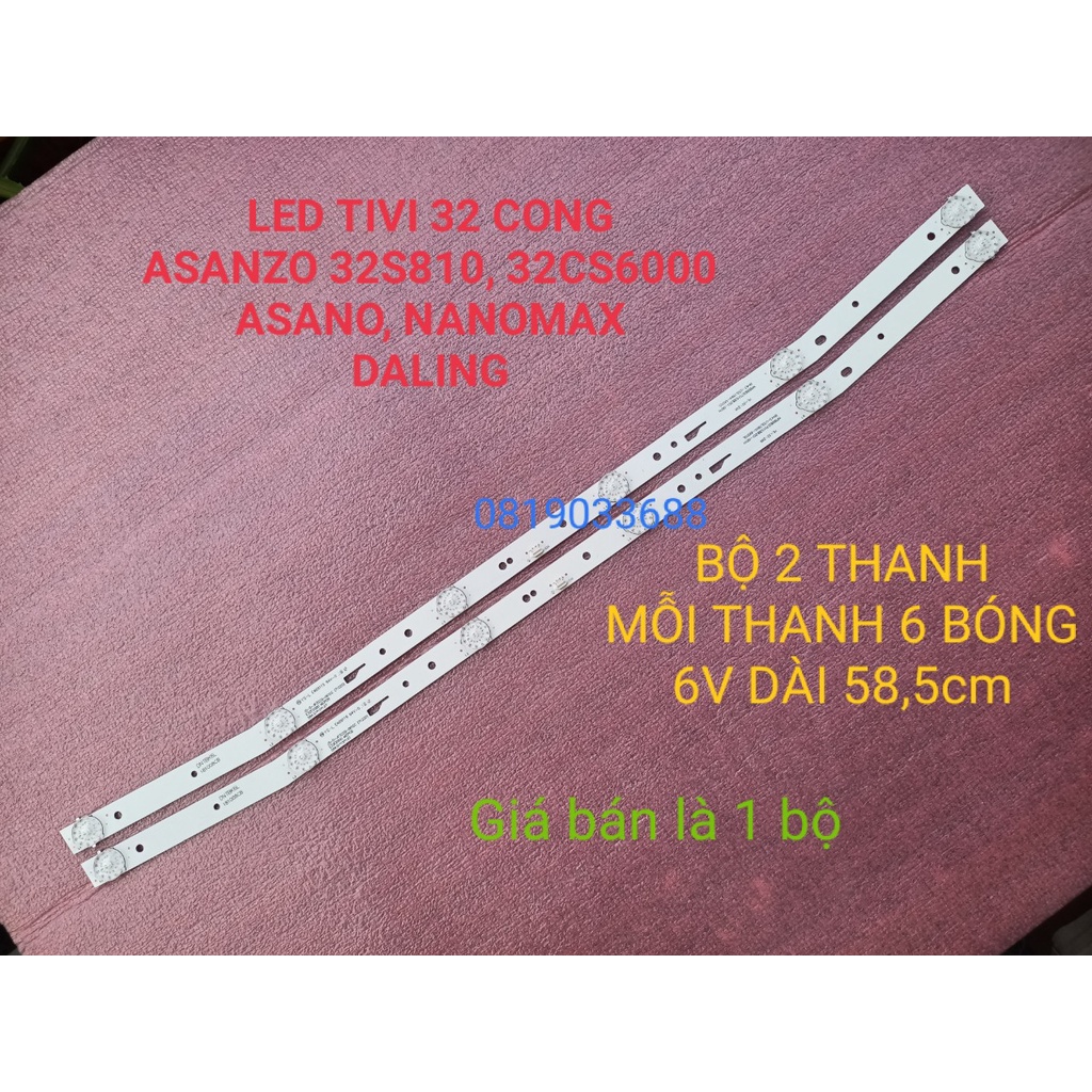 BỘ LED TIVI A SANZO 32S810/ 32CS6000/ A SANO/ NANOMAX CONG MỚI 100% HÀNG ZIN HÃNG- JS-D-JP3220-061EC E32F2000 MCPCB