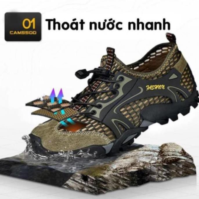 [Giày Phượt] Giày Leo Núi - Giày Trekking Lội Suối - Thoát Nước Nhanh Fashion H6 -z11 : ;