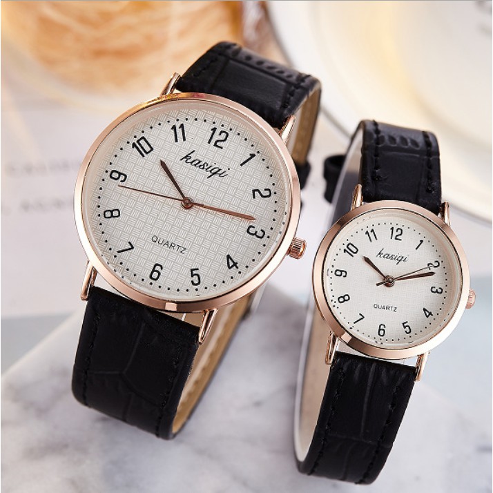 Đồng hồ thời trang nam nữ KASIQI chính hãng, dây da đeo êm tay, mặt số dể xem giờ ( Mã: AKSQ01 ) | BigBuy360 - bigbuy360.vn