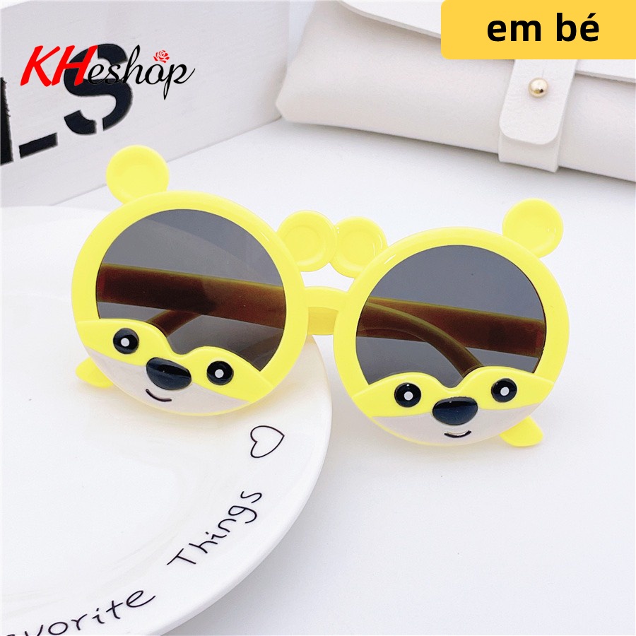 Kính râm hình hoạt hình Gấu dễ thương, bảo vệ mắt của bé khỏi tác hại UV mã Y1617