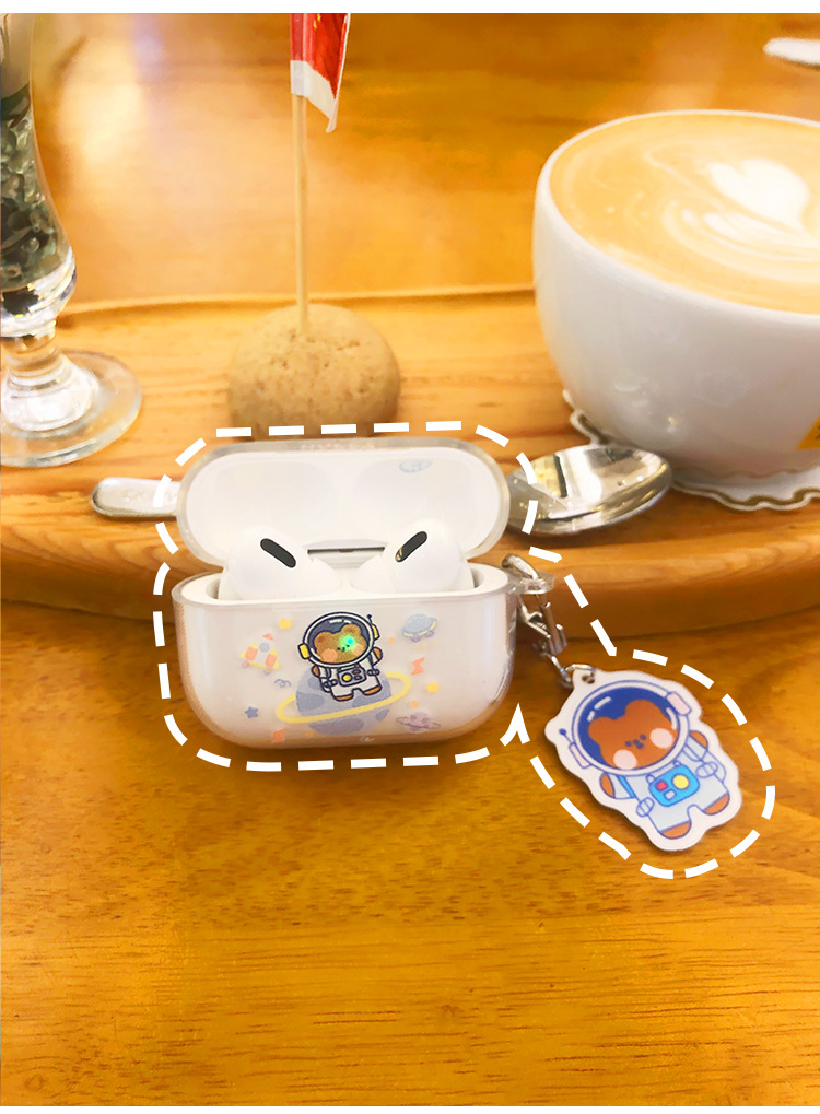 Vỏ Bảo Vệ Hộp Sạc Tai Nghe Airpods 1/2 Pro3 Hoạ Tiết Hành Tinh Xinh Xắn