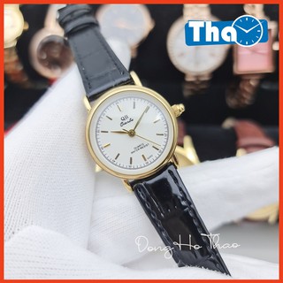 Đồng Hồ Nữ Qb Dây Da Mặt Tròn Đơn Giản Tiện Lợi Chống Nước