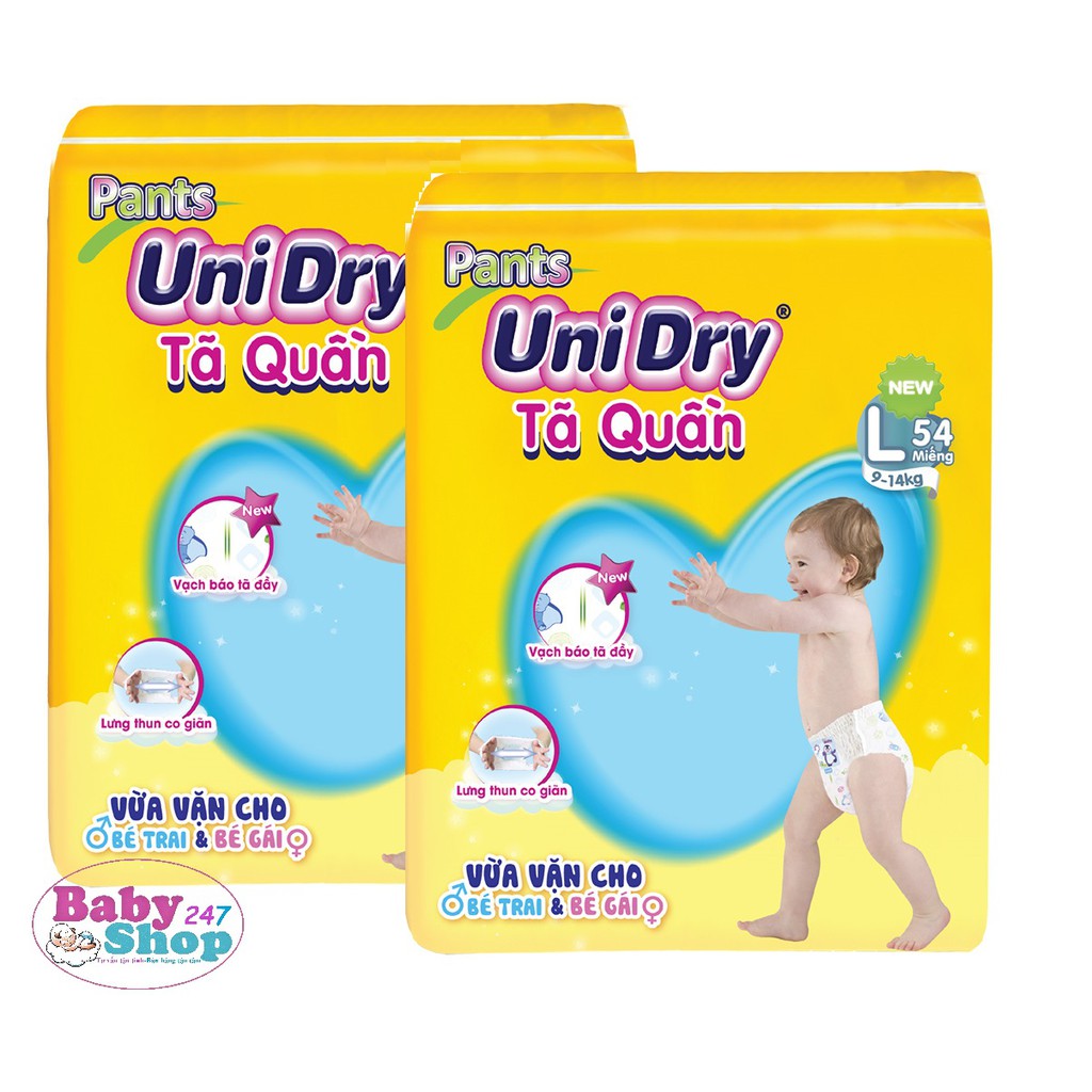 Combo 2 gói tã quần Unidry M60/L54/XL48