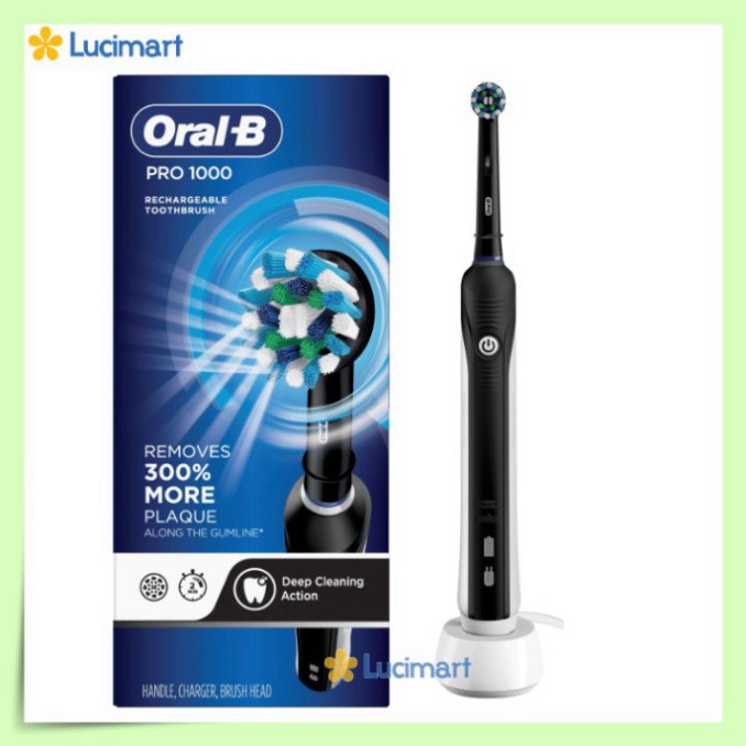 CỦ XẢ CỦA XẢ Bàn chải điện Oral-B Pro 1000 Rechargeable Toothbrush từ Đức (mẫu mới 2020) CỦ XẢ CỦA XẢ