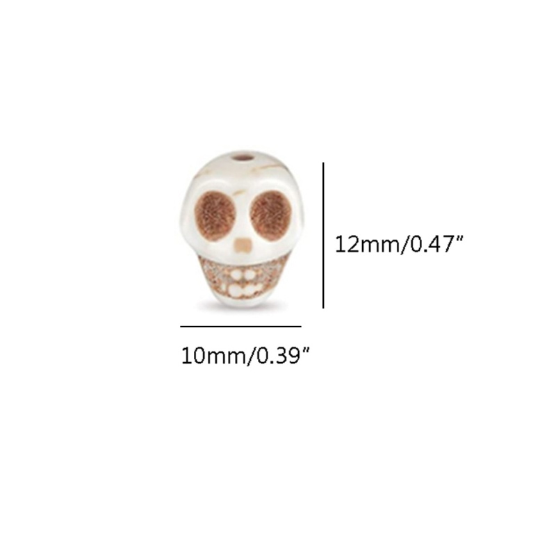 120 Hạt Hình Đầu Lâu Halloween Đầy Màu Sắc Dùng Làm Trang Sức