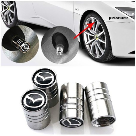 Nắp Van Bánh Xe vòi Kim Loại Cho xe hơi ô tô logo Mazda 2 3 6 CX5 CX8 CX-5 CX-8 Mazda2 Mazda3 Mazda6