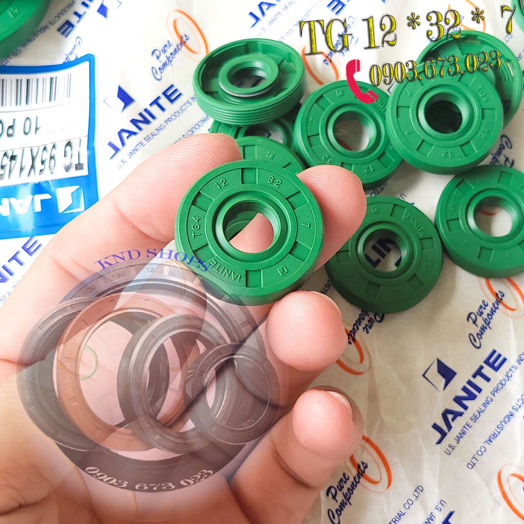 Phốt cao su chặn dầu  SVKS TG 10*30*5 | Janite TG 12*32*7 | Janite TG 12*35*7 ,  phụ tùng xe máy, máy bơm nước