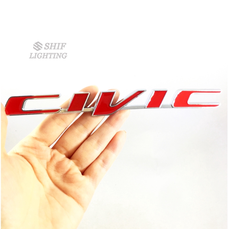 Miếng dán hình chữ CIVIC bằng kim loại trang trí cho xe ô tô Honda Civic