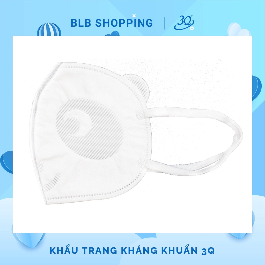 [CHÍNH HÃNG] KHẨU TRANG 3Q KHÁNG KHUẨN - GẤU PANDA TRẺ EM CÓ SIZE CHO BÉ 0-2 TUỔI (MÀU TRẮNG-XANH ) SET 1 BỊCH 10 CÁI | BigBuy360 - bigbuy360.vn