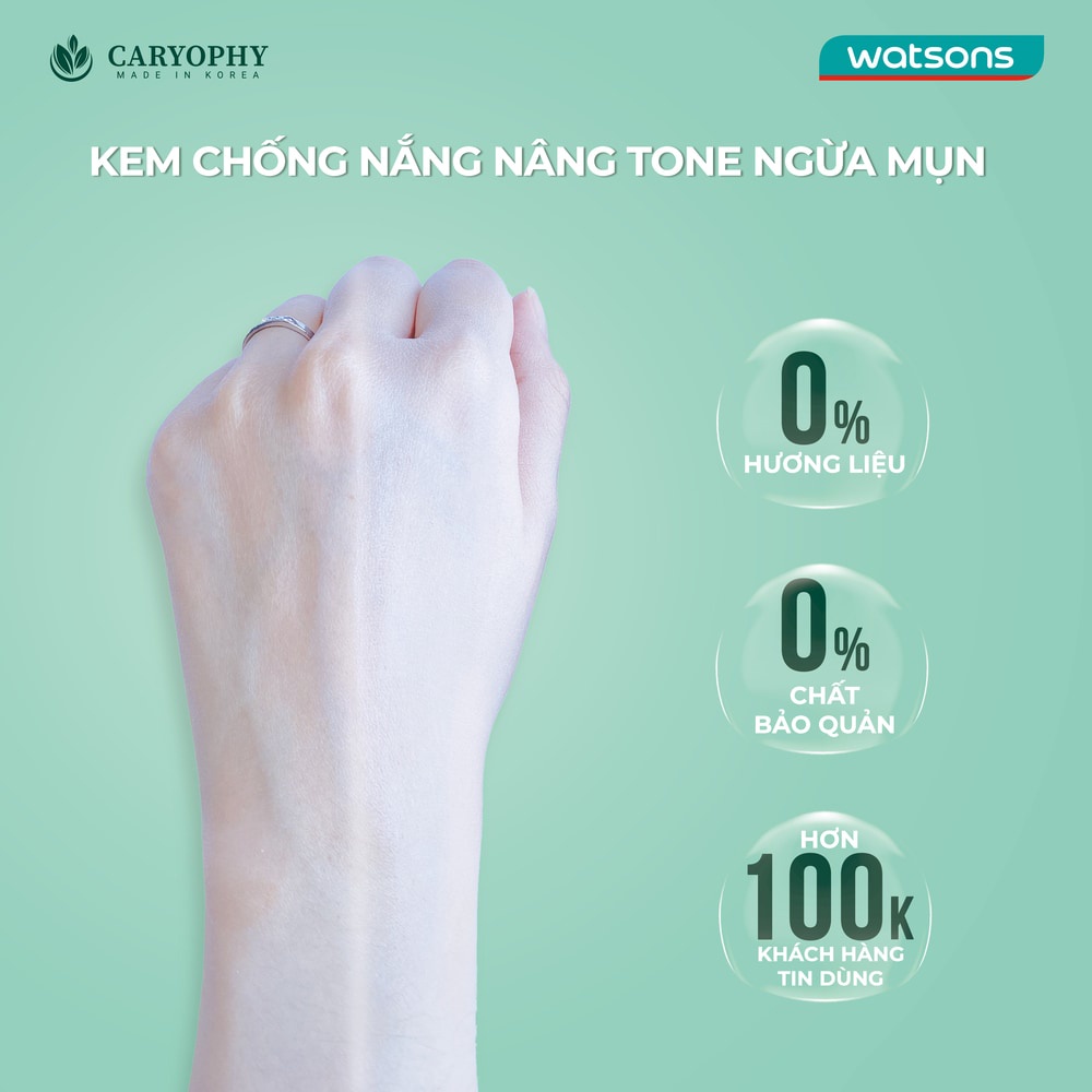 Kem Chống Nắng Thông Minh Caryophy Smart Sunscreen Tone Up SPF50+ PA+++ 50ml
