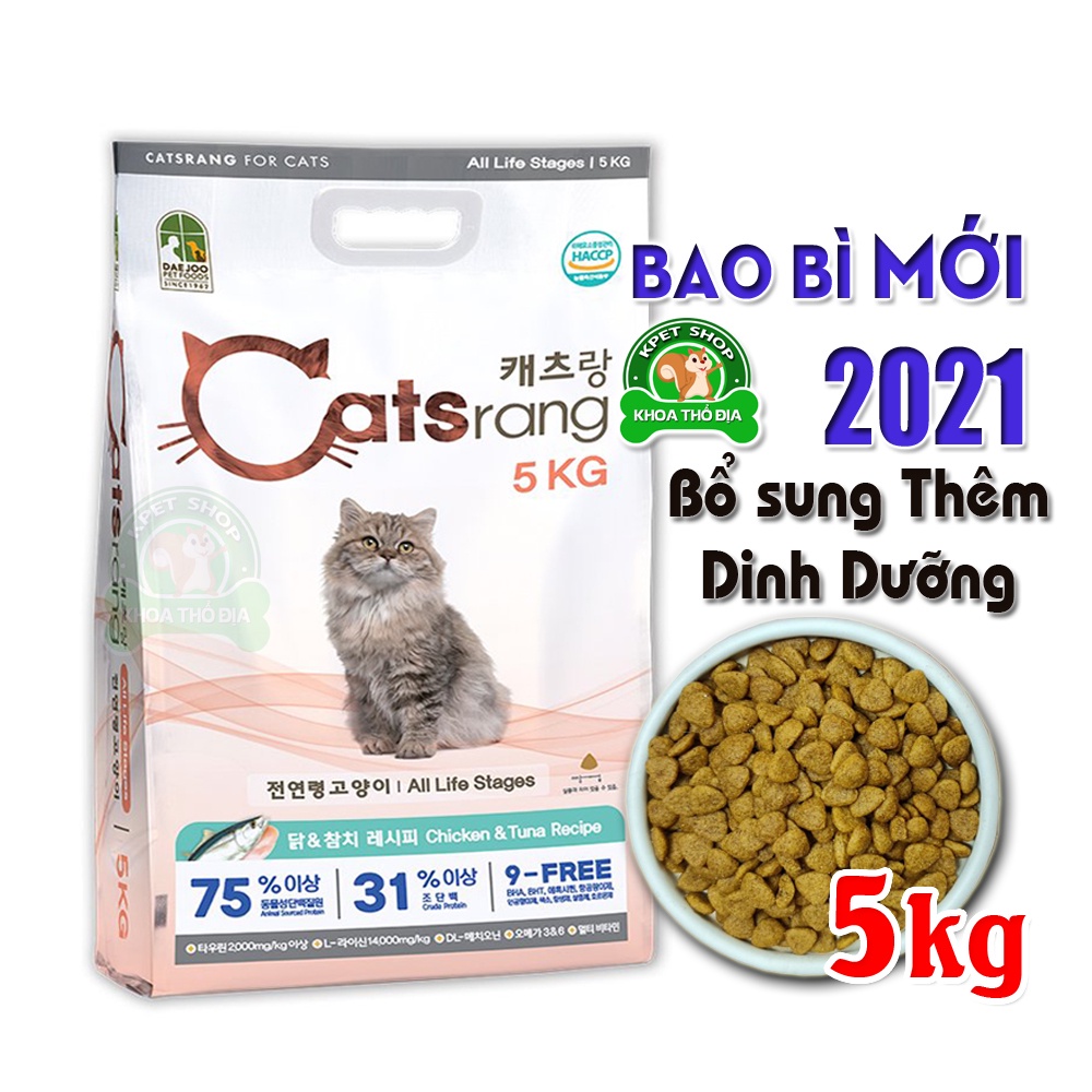 Hạt thức ăn mèo Catsrang 5Kg - mèo mọi độ tuổi