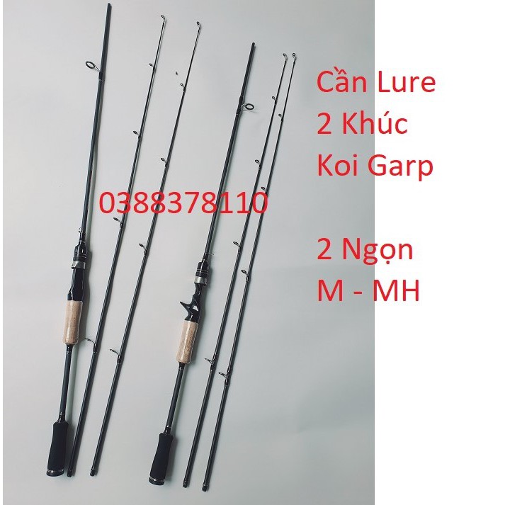 Cần Lure 2 Khúc Cần Câu Koi Garp 2 Ngọn M Và MH Siêu Nhẹ  Có Ngang Và Đứng