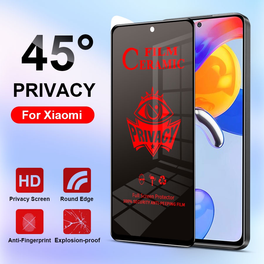 Ốp Điện Thoại Tpu Mềm Chống Nhìn Trộm Cho Xiaomi Mi 10T 11T 11 Lite Poco M3 M4 F3 X3 X4 Pro Redmi Note 8 9 9S 10 10S 11 11S 9A 9C 9T