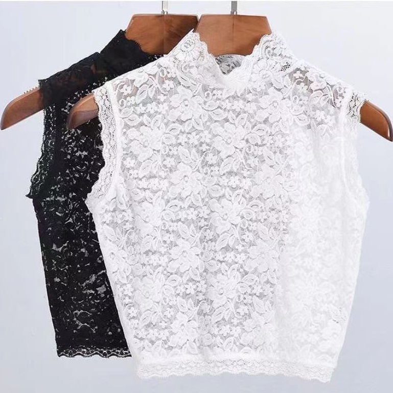 Cổ áo giả phối ren màu sắc cổ điển quyến rũ dành cho nữ