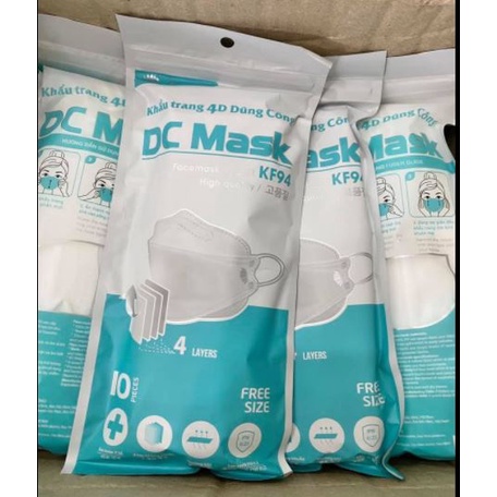 Set 50 cái khẩu Trang 4D KF94 - sản xuất theo công nghệ Hàn Quốc